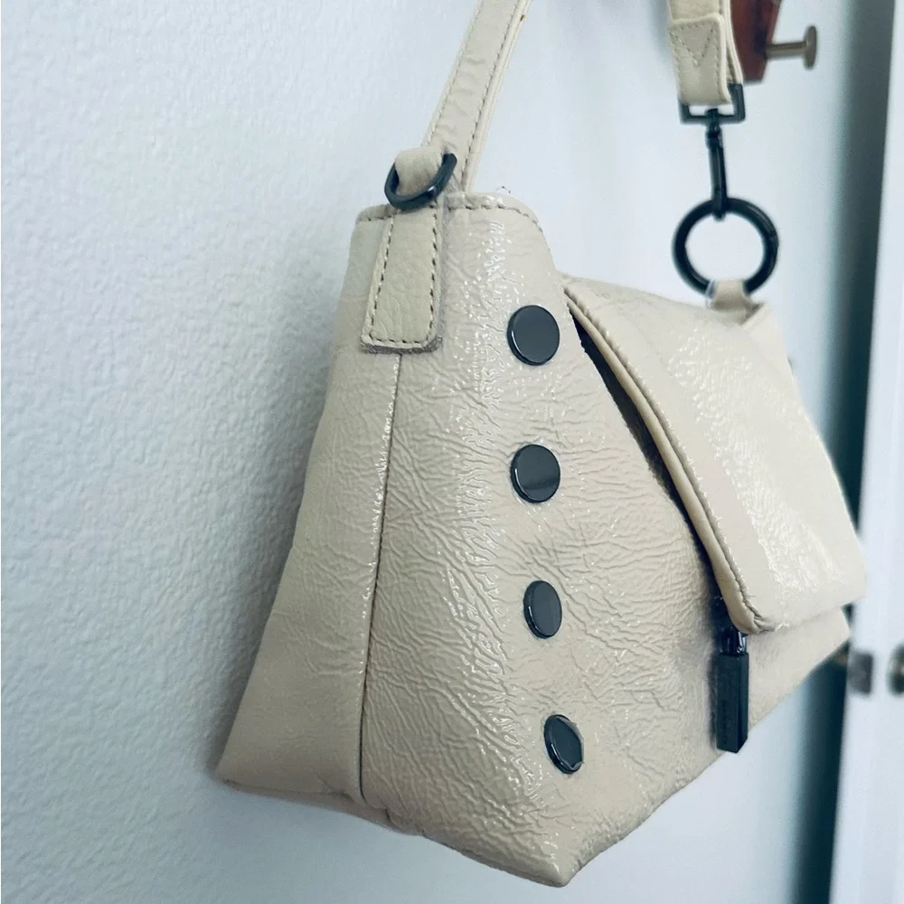 🆕✨ HAMMITT VIP Baguette Alabaster Glaze Patent Leather Shoulder Crossbody Bag - Picture 6 of 11